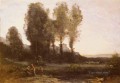 Le Monastere Derriere Les Arbres plein air Romanticismo Jean Baptiste Camille Corot